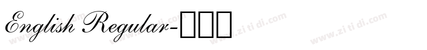 English Regular字体转换